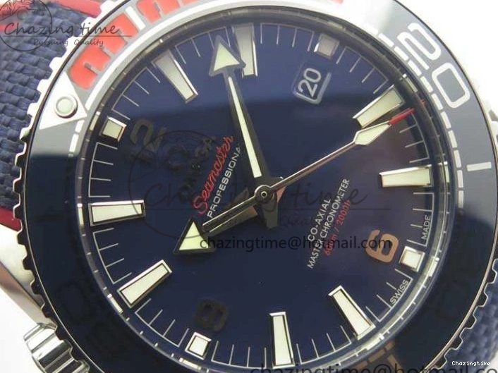 0505 Planet Ocean “Pyeongchang 2018” 43.5mm SS OMF 1:1 Best Edition Blue Dial On Nylon Strap A Soft 8082